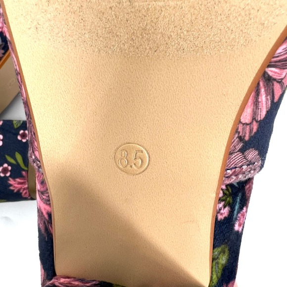 LOFT Womens Floral Ankle Boots Velvet Zip Up Booties Size 8.5 - Picture 6 of 9